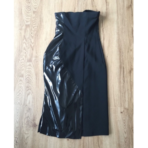 ★Org.$2480 Paris Runway Collection Piece JIL SANDER Wool Strapless Dress Black36 - Picture 8 of 15